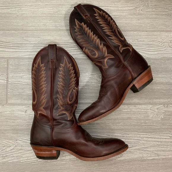 boulet Other - Boulet Brown Leather Western Toe Cowboy Heel Boots